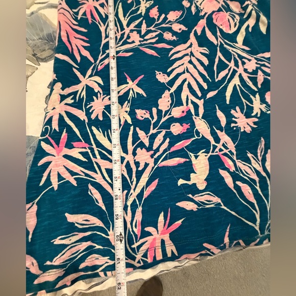 *EUC* Lilly Pulitzer Blue and Pink Tropical Print Maxi Dress - Picture 8 of 8